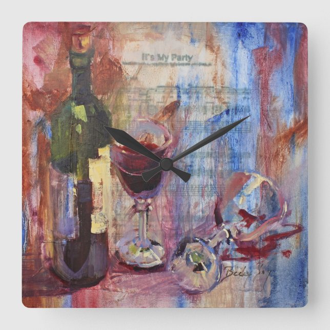 Horloge Carrée C'est mon parti (Recto)