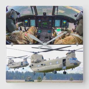HORLOGE CARRÉE CH-47F CHINOOK