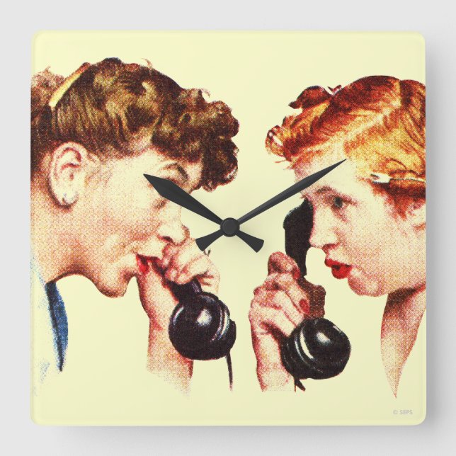 Horloge Carrée Chaîne de bavardage (Recto)