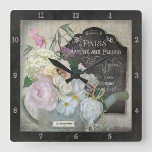 Horloge Carrée Chalkboard