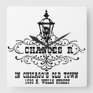 Horloge Carrée Chances R Restaurant, Chicago et Chicago