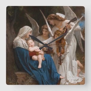 Horloge Carrée Chanson des anges de William-Adolphe Bouguereau