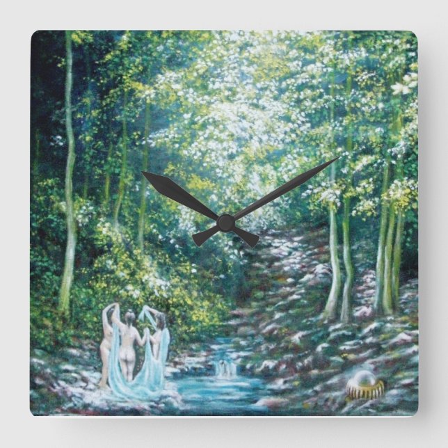 HORLOGE CARRÉE CHANSONS D'ÉTÉ DANS LA FORÊT DE VALLOMBROSA (Recto)