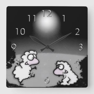 Horloge Carrée Charades la nuit
