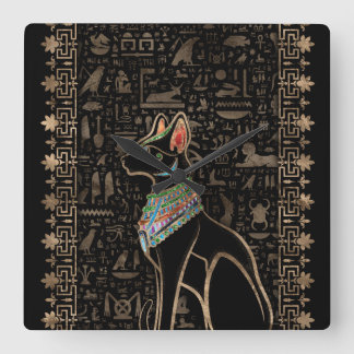 Horloge Carrée Chat égyptien - Bastet