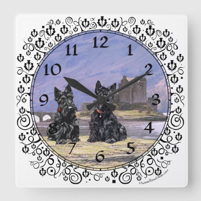 Horloge Carrée Château d'Eileen Donan (Recto)