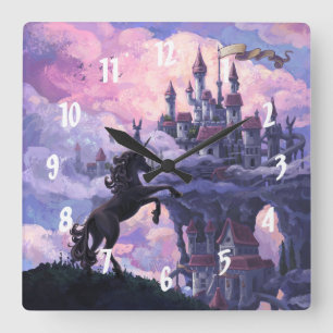Horloge Carrée Château Licorne