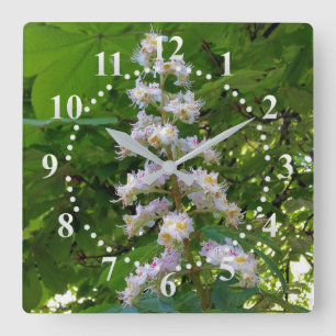 Horloge Carrée chestnut flower