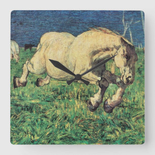 Horloge Carrée Cheval au galop par Giovanni Segantini, Art ancien