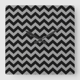 Horloge Carrée Chevrons Black Marocain Moods