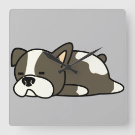 Horloge Carrée Chien endormi
