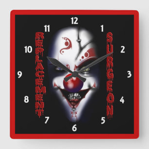 Horloge Carrée Chirurgien de remplacement - Clown malin