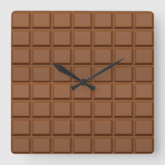 Horloge Carrée Chocolate bar wall clock (Recto)