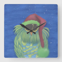 Chouette adorable avec chapeau de Santa