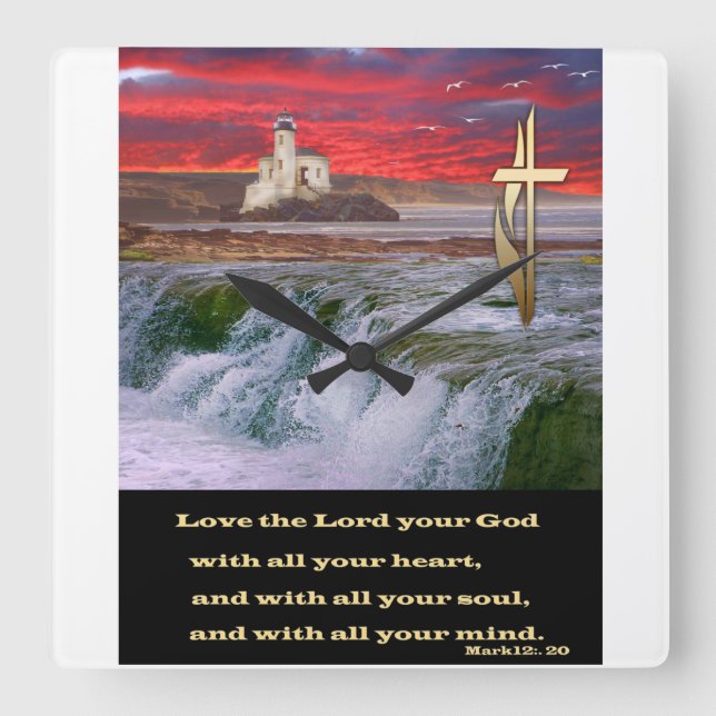 Horloge Carrée chrétien (Recto)