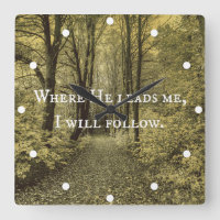 Christian Quote Where He Leads Me