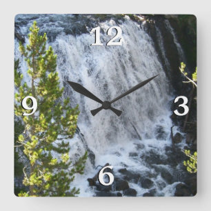 Horloge Carrée Chute d'eau de Yellowstone