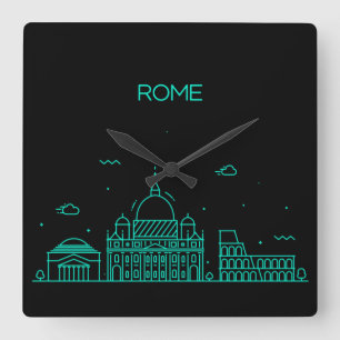 Horloge Carrée Ciel de Rome