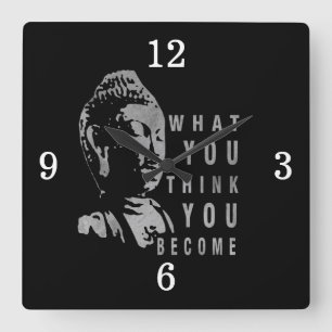 Horloge Carrée Citation De Bouddha Sur La Vie Inspirante