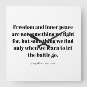 Horloge Carrée Citations sur la paix intérieure