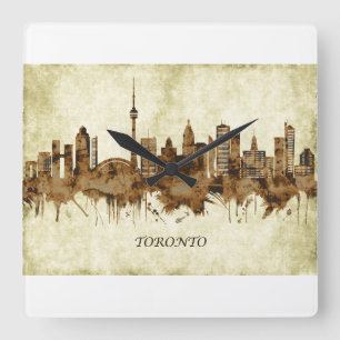Horloge Carrée Cityscape de Toronto Canada