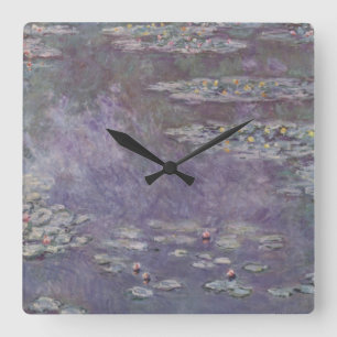 Horloge Carrée Claude Monet - Nymphéas