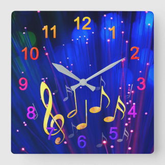 Horloge Carrée Clé de secours avec notes