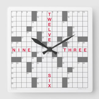 Horloge Carrée Clock de Crossword