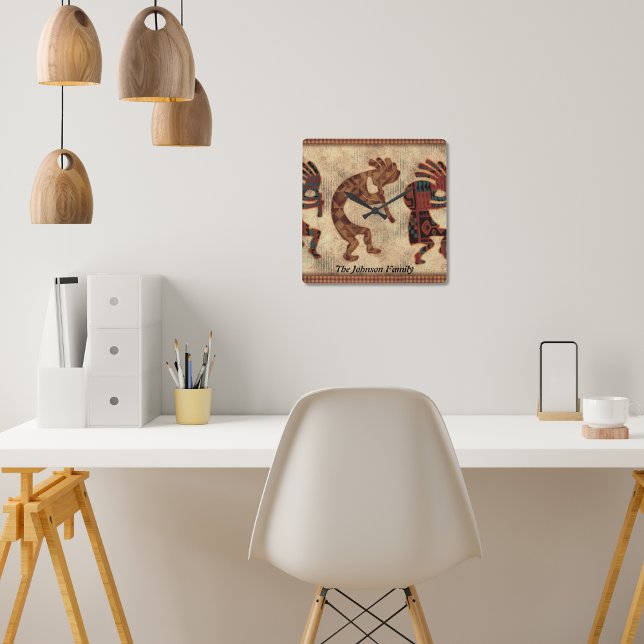 Horloge Carrée Clock de Kokopelli (Créateur téléchargé)