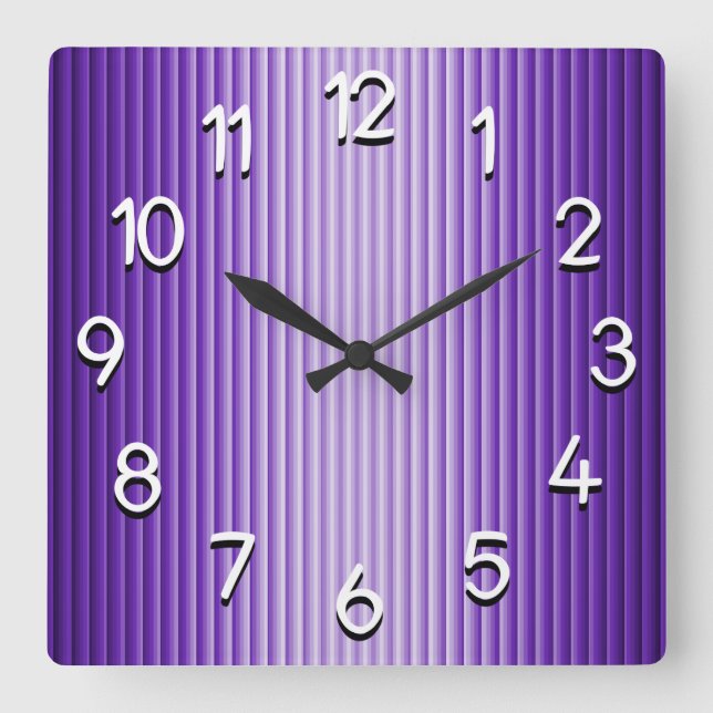 Horloge Carrée Clock de Purple Glow (Recto)