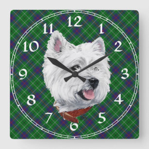 Horloge Carrée Clock de White Terrier