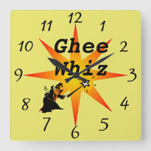 Horloge Carrée Clock Ghee Whiz