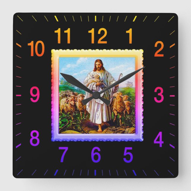 Horloge Carrée Clock Good Shepherd (Recto)
