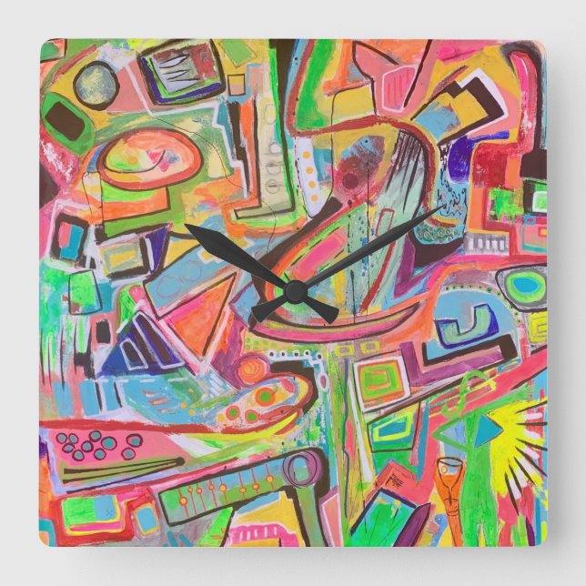 Horloge Carrée Clock Night Out (Recto)