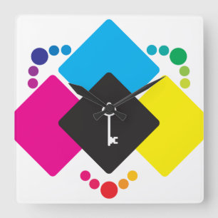 HORLOGE CARRÉE CMYK