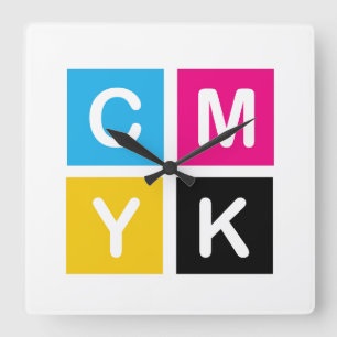 HORLOGE CARRÉE CMYK