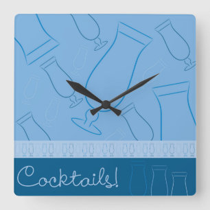 Horloge Carrée Cocktails !