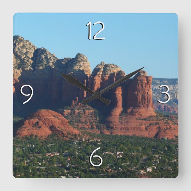 Horloge Carrée Coffee Pot Rock I à Sedona Arizona (Recto)