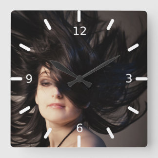 Horloge Carrée Coiffeur