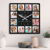 Collage photo personnalisé Black Silver Friendship