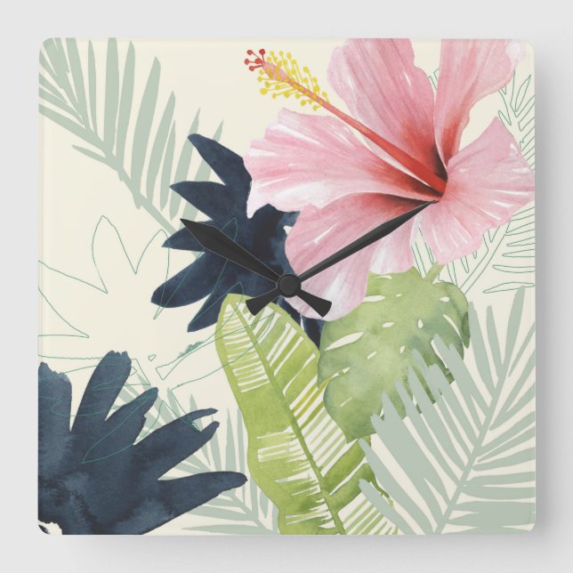 Horloge Carrée Collection Tropical Punch (Recto)