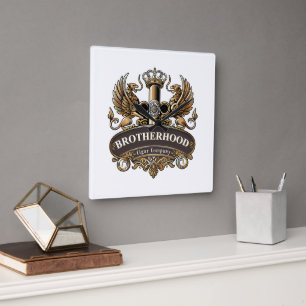 Horloge Carrée Compagnie de Cigare Brotherhood 