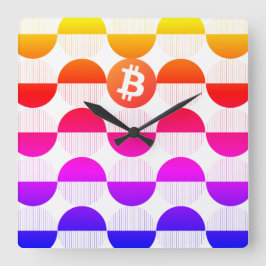 Horloge Carrée Concepteur Bitcoin