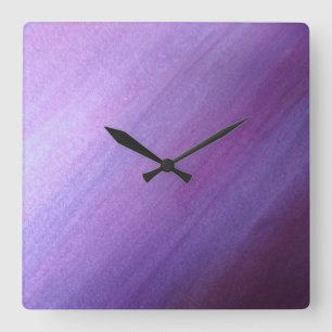 Horloge Carrée Conception diagonale violette