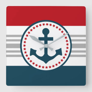 Horloge Carrée Conception marine