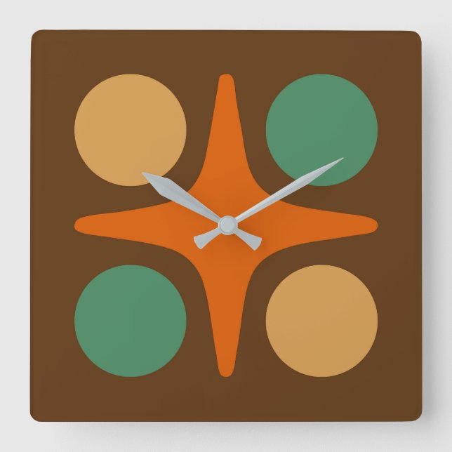 Horloge Carrée Conception moderne de démarrage géométrique du mil (Recto)