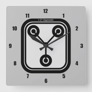 Horloge Carrée Condensateur FLUX 1,21 Gigawatts