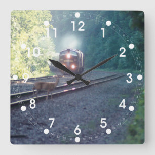 Horloge Carrée Conrail Office Car Train - OCS 8/22/97 Wall Clock