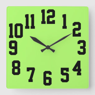 Horloge Carrée Contraste élevé Grands nombres Facile à lire