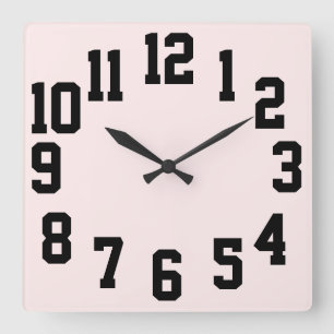 Horloge Carrée Contraste élevé Grands nombres Facile à lire